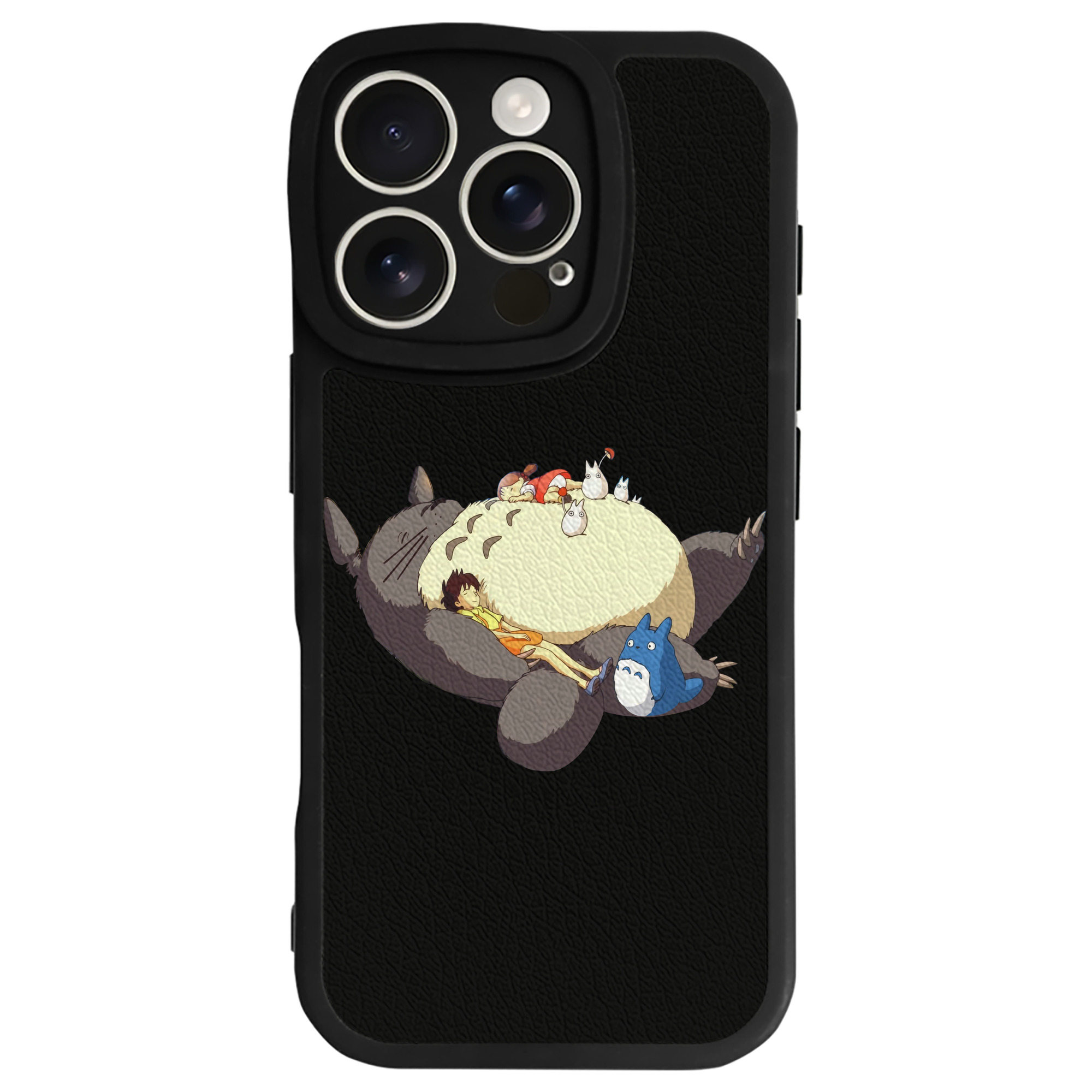 （画像用） となりのトトロ 草壁メイ 草壁サツキ My Neighbor Totoro Satsuki Kusakabe Mei Kusakabe 【iPhone 16シリーズ対応】シリコンスマホケース（レザー調） 材質：シリコン